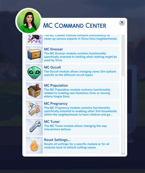 mccc mod sims 4|sims 4 mccc mod menu.